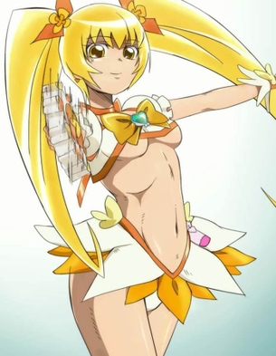 [プリキュア][エロ画像]キュアサンシャインの横乳にペニスを擦りつけたよ♪
