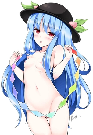 [東方][エロ画像]比那名居天子の乳首をリップ音を立てて舐めたよ♪