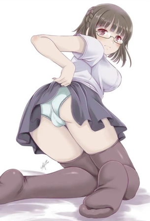 [異世界おじさん][エロ画像]藤宮澄夏のパンチラで自虐行為をくりかえしたよ♪