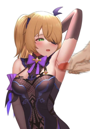 [原神][エロ画像]フィッシュルの脇(ワキ)をオカズにシコったよ♪