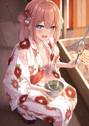 胸チラ見えで興奮する二次元美少女エロ画像2