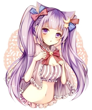 【紫髪】ちょっとミステリアスな紫色の髪の女の子の二次元エロ画像＆イラスト Part23