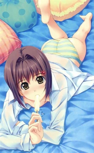 【下着(縞パン)】下着姿が可愛い女の子の二次元エロ画像＆イラスト Part40