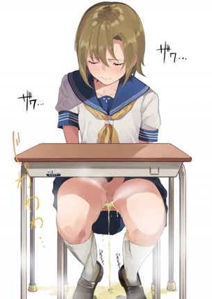 【画像】限界来て完全におしっこ漏らしてる女の子、恥じらいが良い