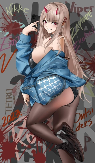 快楽に堕ちそうになってるアヘ顔のバイパー抜けるエロ画像！【勝利の女神：NIKKE】