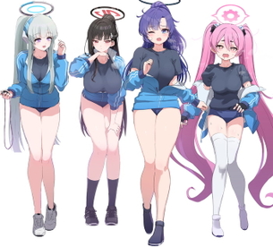 【画像】エッチな女の子が複数並んでる絵、激シコすぎる
