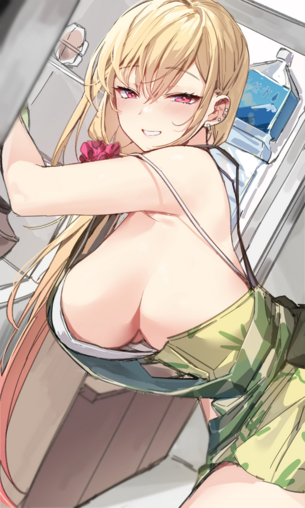 【二次】隙間に手を差し込みたい横乳丸見えコスチュームのエロ画像