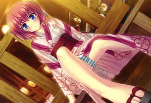 着物や浴衣から下着が見える二次元の和服パンチラエロ画像