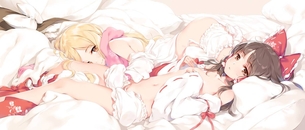 【二次】東方Project 博麗霊夢と霧雨魔理沙のレズエロ画像