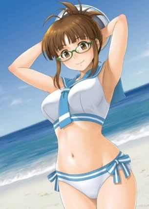 【エロ画像】知的な秋月律子に疲れきった肉棒の生処理を依頼する【アイマス】
