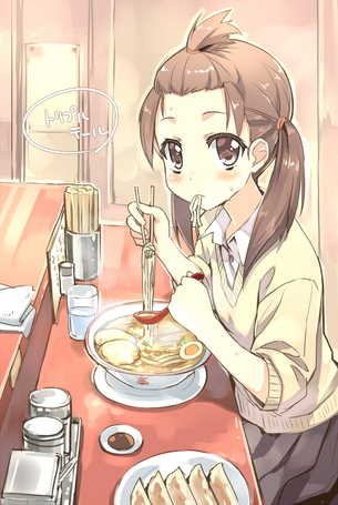 【二次画像】もりもり食事してる女の子可愛いの