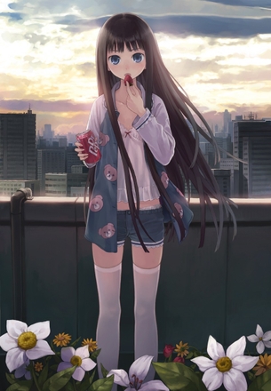 【二次画像】ホットパンツ履いて太もも眩しい女の子