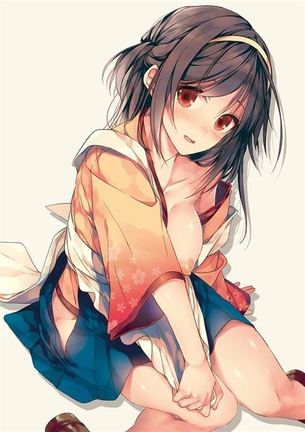 【半脱ぎ】着たままエッチしちゃう女の子の二次元エロ画像＆イラスト Part21