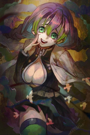 【鬼滅の刃】甘露寺蜜璃(かんろじみつり)ちゃんのエロ画像：イラスト その５