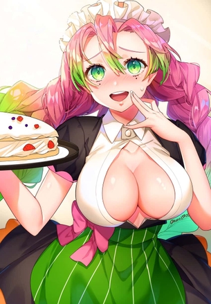 【鬼滅の刃】甘露寺蜜璃(かんろじみつり)ちゃんのエロ画像：イラスト その６