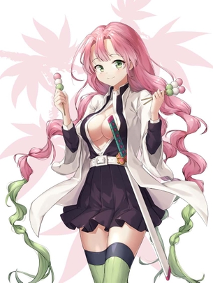 【鬼滅の刃】甘露寺蜜璃(かんろじみつり)ちゃんのエロ画像：イラスト その７