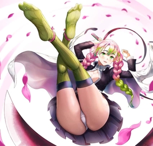 【鬼滅の刃】甘露寺蜜璃(かんろじみつり)ちゃんのエロ画像：イラスト その３