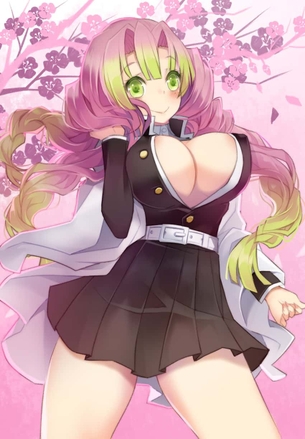 【鬼滅の刃】甘露寺蜜璃(かんろじみつり)ちゃんのエロ画像：イラスト その２