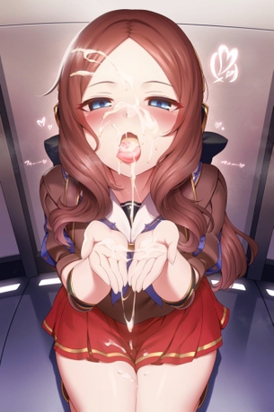 【二次】顔面射精・顔射された女の子の画像【エロ】　その１２