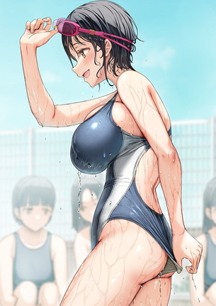 水に濡れてギュッと身体を締め付けてる競泳水着の少女＆お姉さんが（*´д`*）ﾊｧﾊｧ (64)