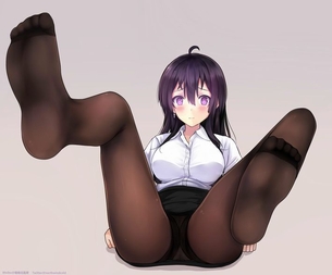 黒タイツに興奮する変態用の 二次エロ画像