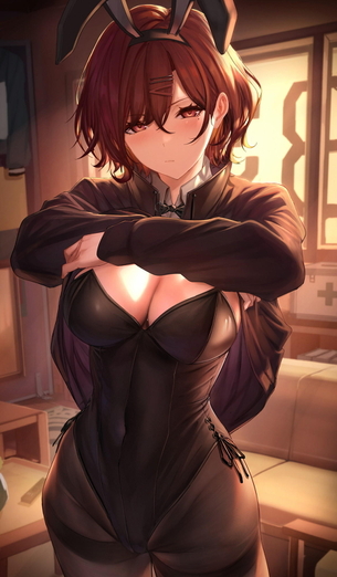 【二次】黒タイツで可愛いバニーガールちゃんの画像【網タイツではない】
