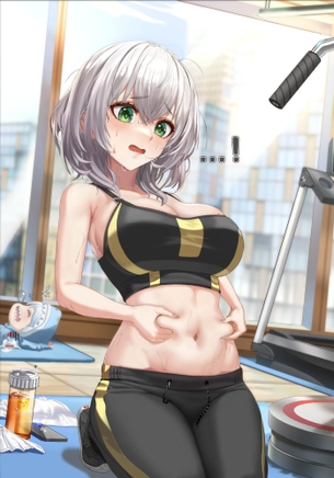 【揉みたい】スポーツブラに包まれた柔らかそうなおっぱいの二次画像