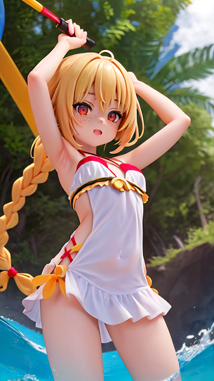 【二次画像】お絵描きAIくん、夏のメスガキも描ける