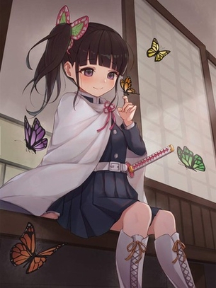 栗花落カナヲの悩殺必死のセクシーポーズのエロ画像！【鬼滅の刃】