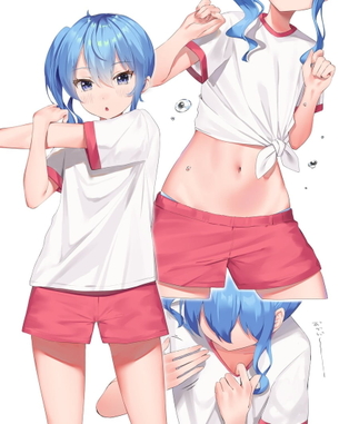 【二次】運動の汗を吸って良いニオイがしそうな体操服姿の女の子の画像