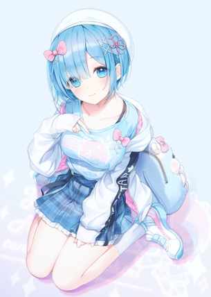 【非・微エロ】水曜日の青髪美少女画像まとめ　その２４