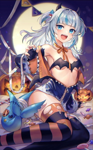 【縞ニーソ】縞々柄のニーハイソックスを履いてる可愛い女の子の二次画像