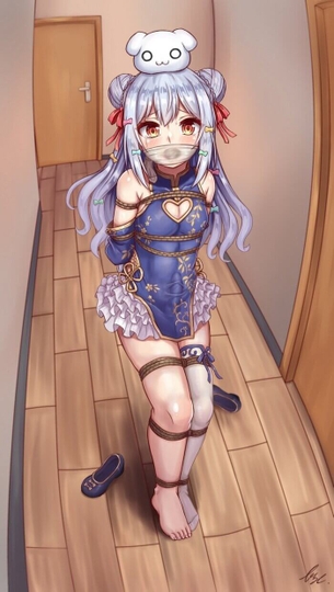 [VTuber][エロ画像]犬山たまき(男の娘)を拘束して、みだらな行為をしたよ♪