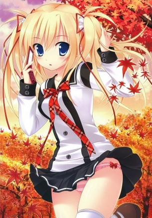 チェック系の服装の二次の女の子の画像ください