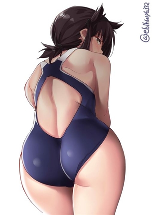 【背中】綺麗な背中が魅力的な女の子の二次元エロ画像＆イラスト Part15