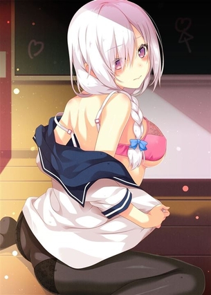 【背中】綺麗な背中が魅力的な女の子の二次元エロ画像＆イラスト Part14