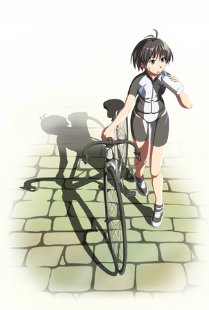 自転車と女の子の画像下さい
