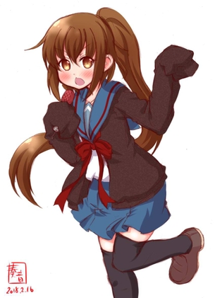 【涼宮ハルヒの憂鬱】涼宮ハルヒのがっつりむしゃぶりつきたいおっぱいエロ画像で即抜き！