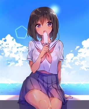 【制服】制服美少女の二次元エロ画像＆イラスト Part69
