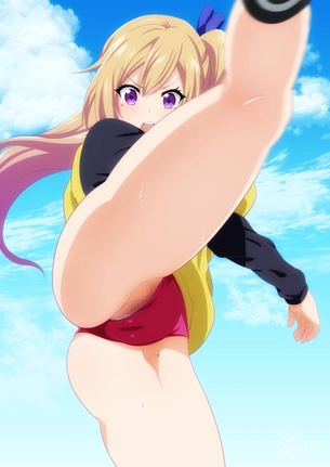 【2次】陰毛が見えている女の子のエロ画像