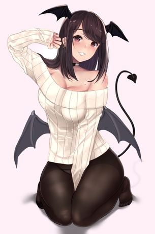 【縦セタ】パンストやタイツにセーターの組み合わせが最強すぎる画像