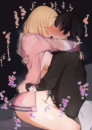 【セリフ付】キスしながら夢中でセックスしてるラブラブ性交エロ画像