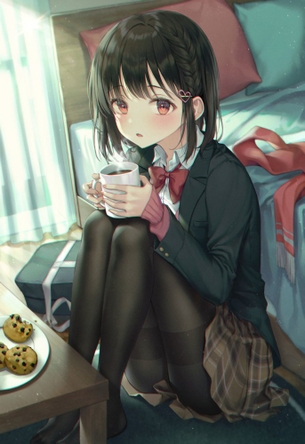 【JK】黒タイツ女子校生欠乏症の人の為の黒タイツ女子校生非エロ画像