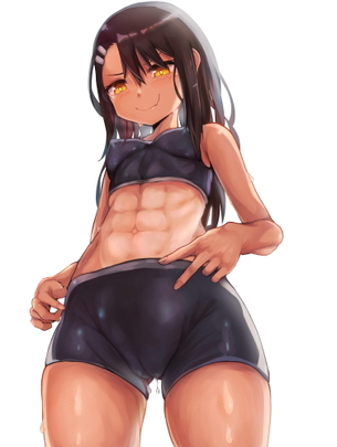 【二次】ぴっちりした黒スパッツが健康的でエッチい女の子の画像