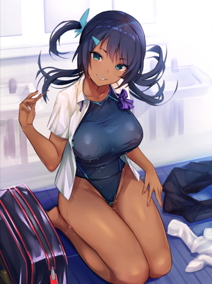 【二次】褐色肌がエロい女の子の画像