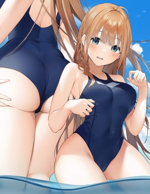 【画像】スクール水着の女の子の画像貼るけど、絶対エッチな目で見るなよ