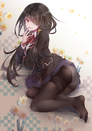 【JK】黒タイツ女子校生のおパンツが見えてる画像【黒スト】