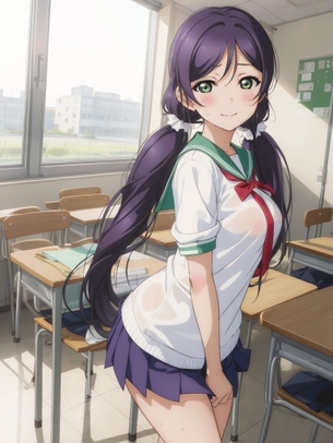 『stable-diffusion』【ラブライブ！】μ's東條希ちゃんのAI画像を大量作成