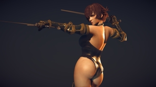 フリーの3DCGソフトで作ったモンハンRSBのフィオレーネがエッチすぎるｗｗｗｗｗｗｗｗｗ