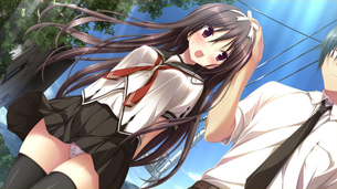 よしよしって女の子の頭を撫でる二次元エロ画像